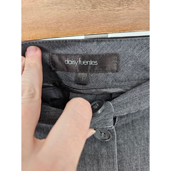 Daisy Fuentes Womens Sz 4P Petite Bootcut Dress Pants Solid Gray - Picture 3 of 4